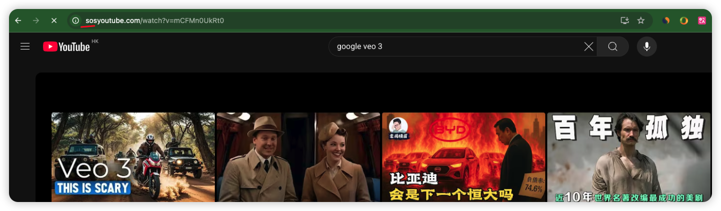 YouTube Video Search Interface