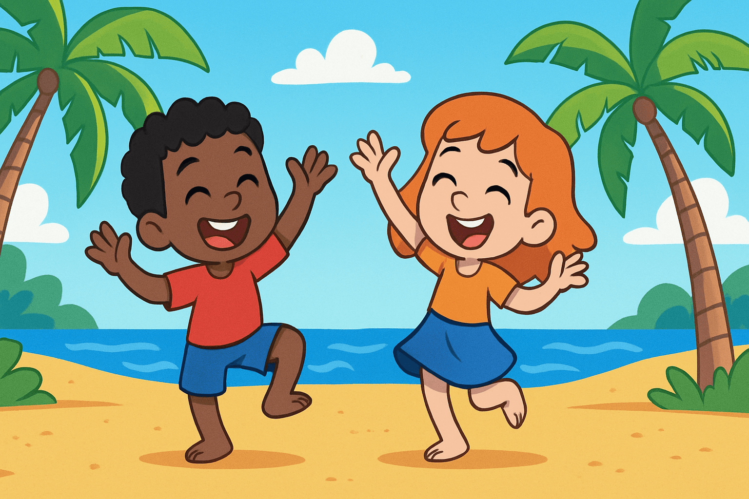 Momento de reunión en la playa